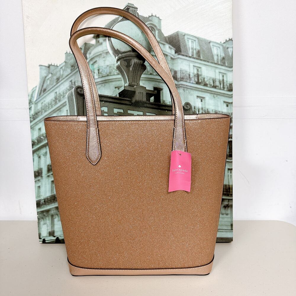 Kate Spade K9338 Tinsel Glitter Fabric Shoulder Tote Bag
